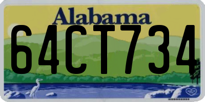 AL license plate 64CT734