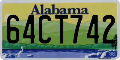 AL license plate 64CT742