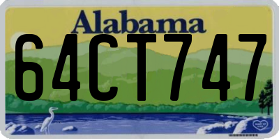 AL license plate 64CT747