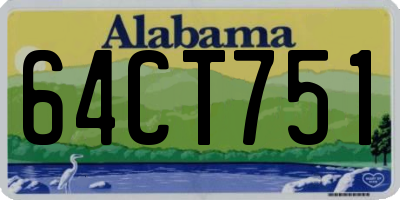 AL license plate 64CT751