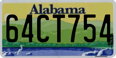 AL license plate 64CT754