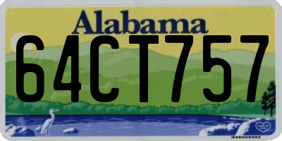 AL license plate 64CT757