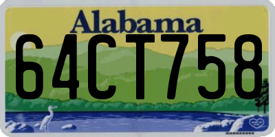 AL license plate 64CT758