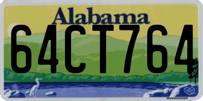 AL license plate 64CT764