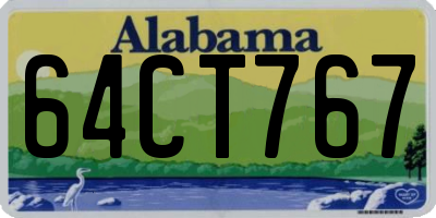 AL license plate 64CT767
