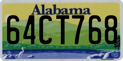 AL license plate 64CT768