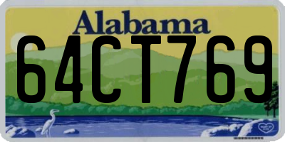 AL license plate 64CT769