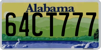 AL license plate 64CT777