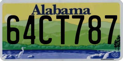 AL license plate 64CT787