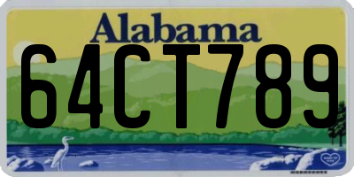 AL license plate 64CT789