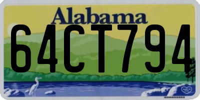 AL license plate 64CT794