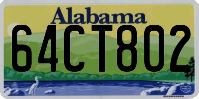 AL license plate 64CT802