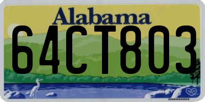 AL license plate 64CT803