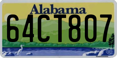 AL license plate 64CT807