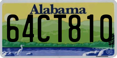 AL license plate 64CT810
