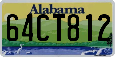 AL license plate 64CT812