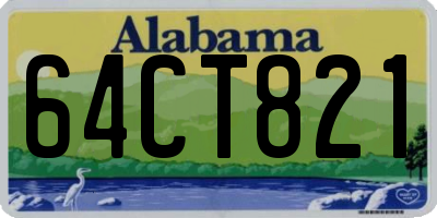AL license plate 64CT821