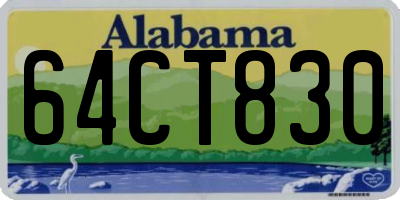 AL license plate 64CT830