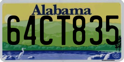 AL license plate 64CT835