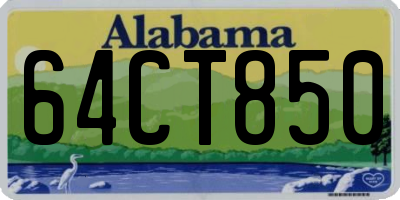 AL license plate 64CT850