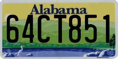 AL license plate 64CT851