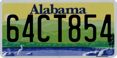 AL license plate 64CT854