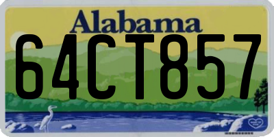 AL license plate 64CT857