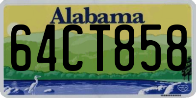 AL license plate 64CT858