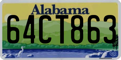 AL license plate 64CT863