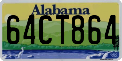 AL license plate 64CT864
