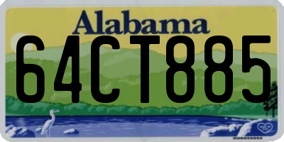 AL license plate 64CT885