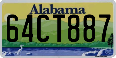 AL license plate 64CT887