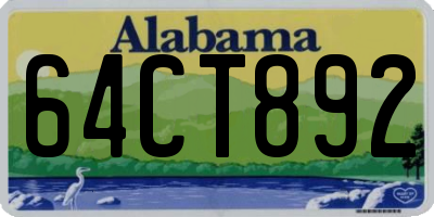 AL license plate 64CT892