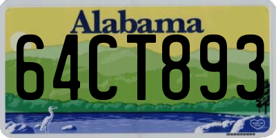 AL license plate 64CT893