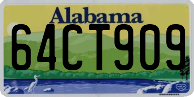 AL license plate 64CT909