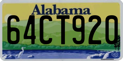 AL license plate 64CT920