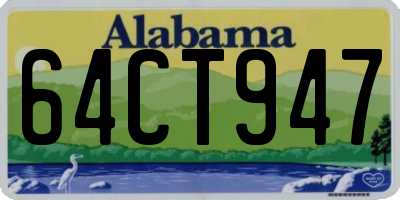 AL license plate 64CT947