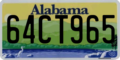 AL license plate 64CT965