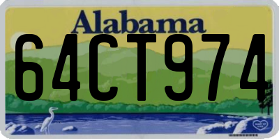 AL license plate 64CT974