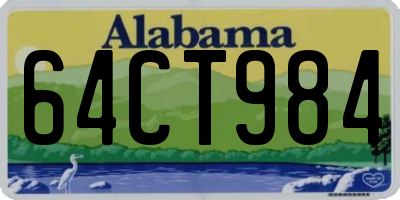 AL license plate 64CT984