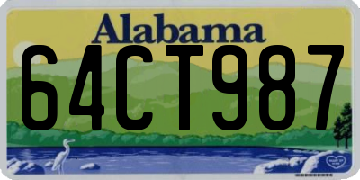AL license plate 64CT987