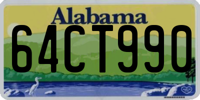 AL license plate 64CT990