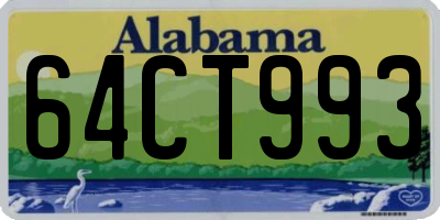 AL license plate 64CT993