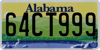 AL license plate 64CT999