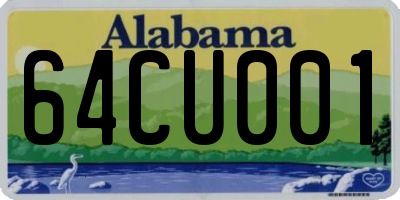 AL license plate 64CU001