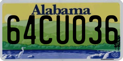 AL license plate 64CU036