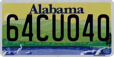 AL license plate 64CU040