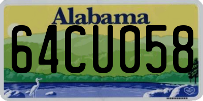 AL license plate 64CU058