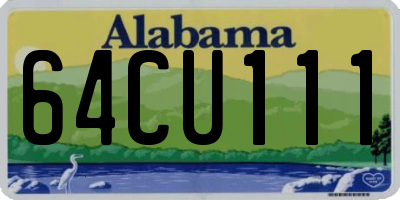 AL license plate 64CU111