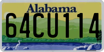 AL license plate 64CU114